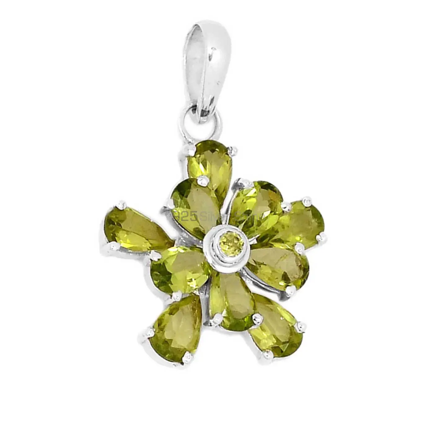 Best Quality 925 Sterling Silver Handmade Pendants In Peridot Gemstone Jewelry 925SP269-6_1