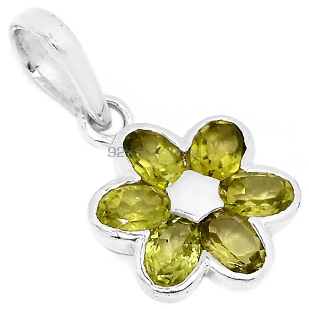 925 Sterling Silver Handmade Pendants In Peridot Gemstone Jewelry 925SSP303-4_0