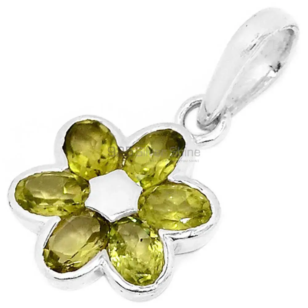 Best Quality 925 Sterling Silver Handmade Pendants In Peridot Gemstone Jewelry 925SSP303-4_0