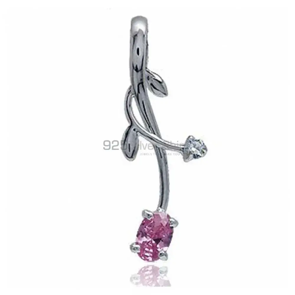925 Sterling Silver Handmade Pendants In Pink Tourmaline Gemstone Jewelry 925SP05_0