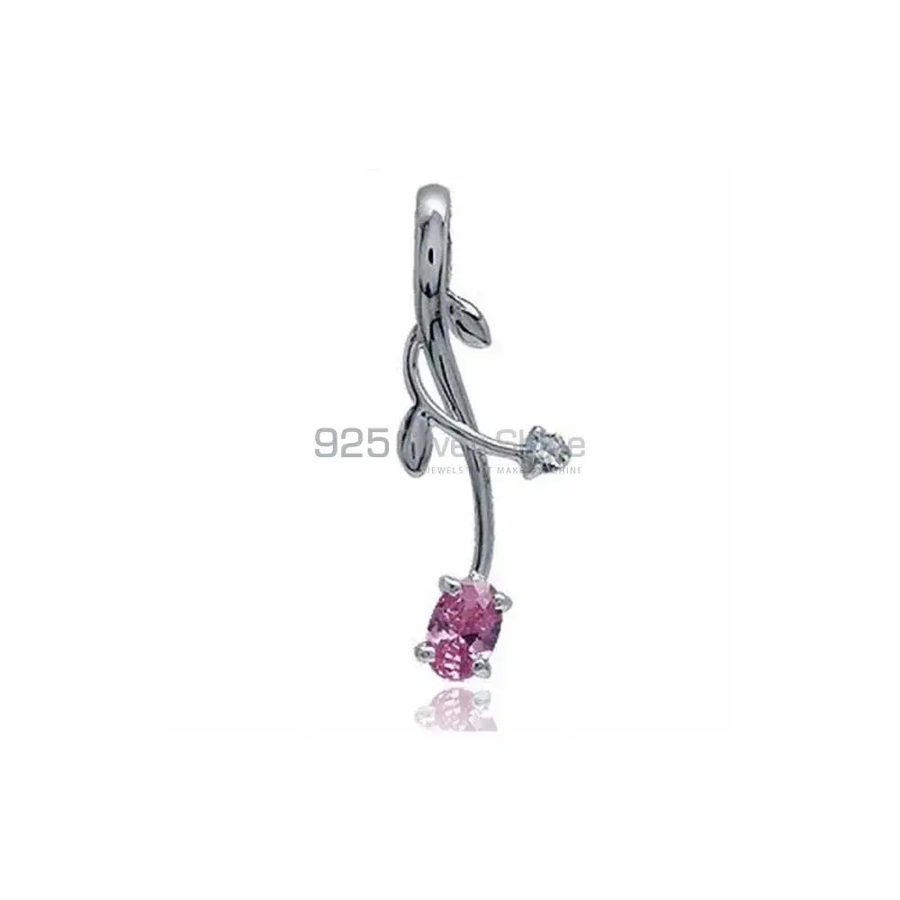 Best Quality 925 Sterling Silver Handmade Pendants In Pink Tourmaline Gemstone Jewelry 925SP05_0