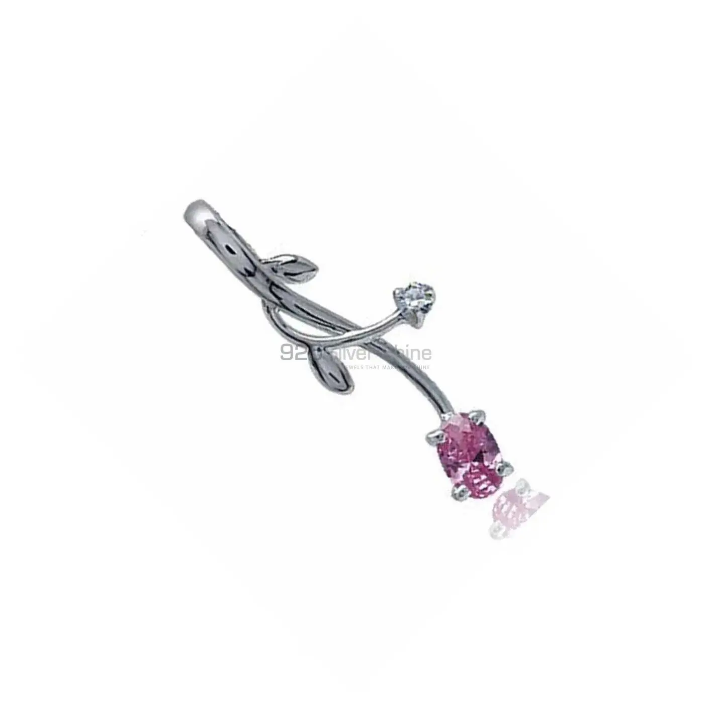 925 Sterling Silver Handmade Pendants In Pink Tourmaline Gemstone Jewelry 925SP05_3