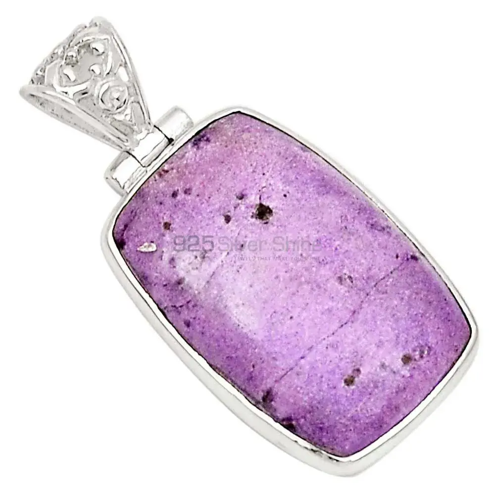 925 Sterling Silver Handmade Pendants In Purpurite Gemstone Jewelry 925SP153_0