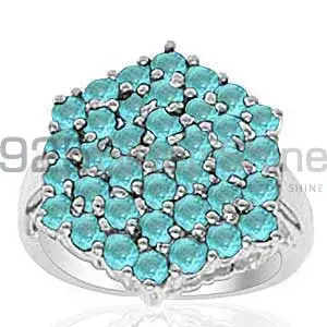 Best Quality 925 Sterling Silver Handmade Rings In Blue Topaz Gemstone Jewelry 925SR2028