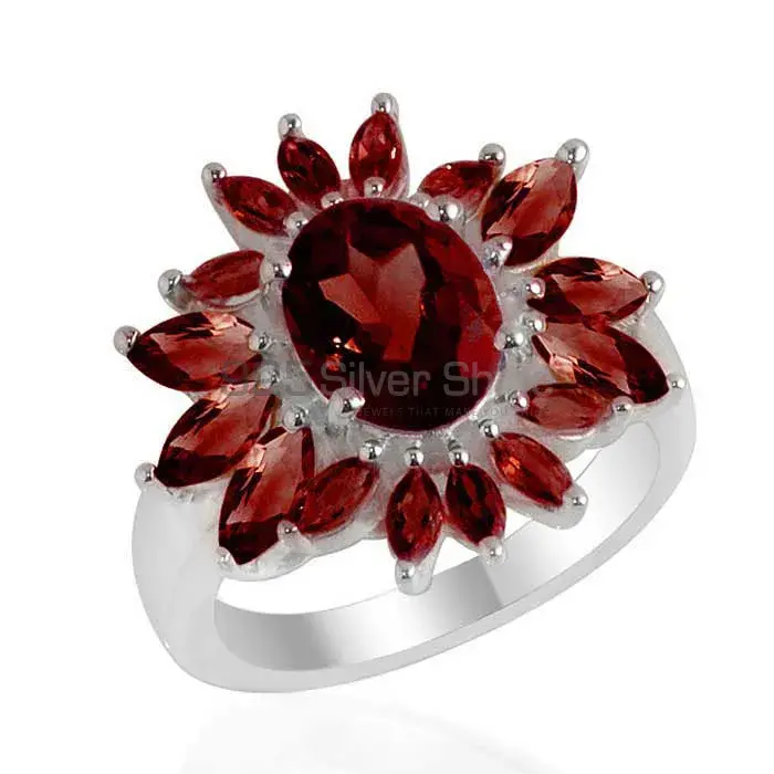 Best Quality 925 Sterling Silver Handmade Rings In Garnet Gemstone Jewelry 925SR2107