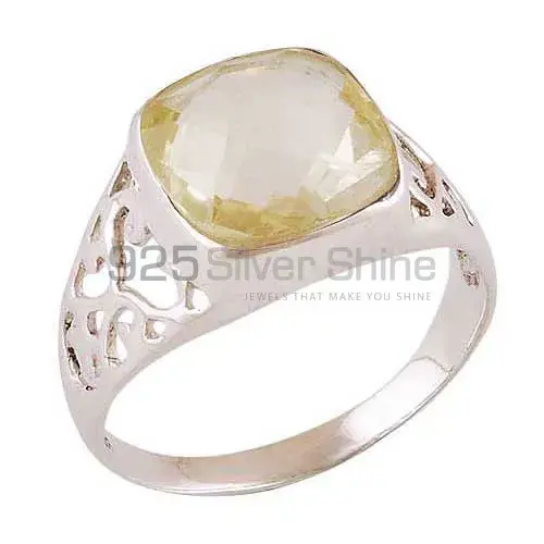 925 Sterling Silver Handmade Rings In Lemon Topaz Gemstone Jewelry 925SR4062_0