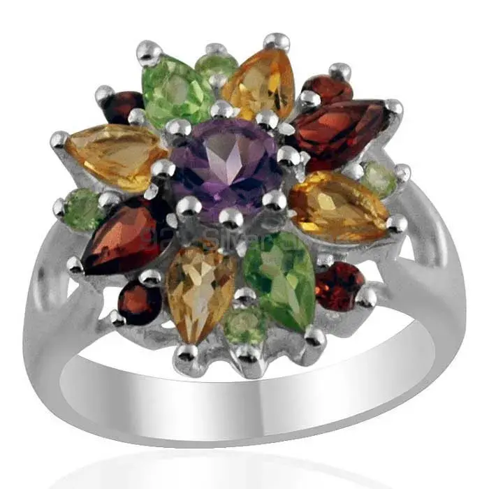 Best Quality 925 Sterling Silver Handmade Rings In Multi Gemstone Jewelry 925SR1408