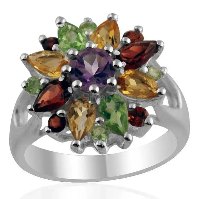 925 Sterling Silver Handmade Rings In Multi Gemstone Jewelry 925SR1408_0