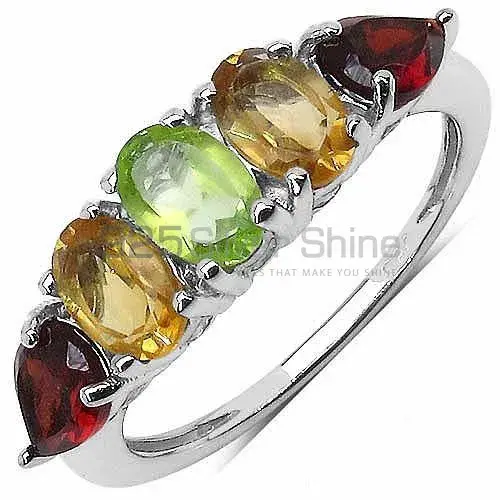 925 Sterling Silver Handmade Rings In Multi Gemstone Jewelry 925SR3316_0