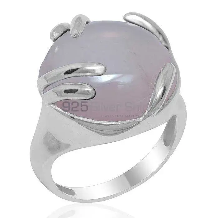 Best Quality 925 Sterling Silver Handmade Rings In Rose Quartz Gemstone Jewelry 925SR1949
