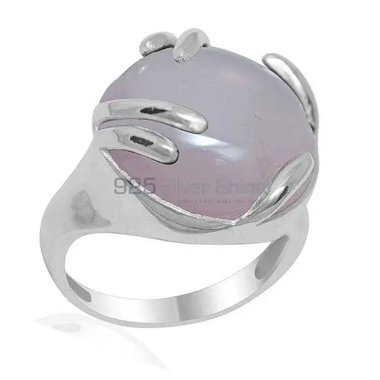 Best Quality 925 Sterling Silver Handmade Rings In Rose Quartz Gemstone Jewelry 925SR1949_0
