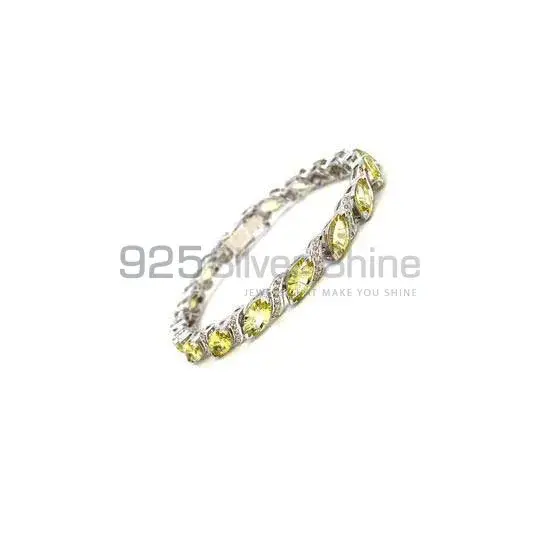 Best Quality 925 Sterling Silver Handmade Tennis Bracelets In Citrine Gemstone Jewelry 925SB210_0