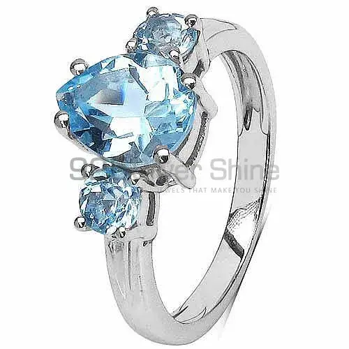 Best Quality 925 Sterling Silver Rings In Blue Topaz Gemstone Jewelry 925SR3061_1