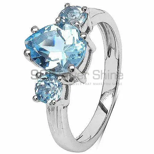 925 Sterling Silver Rings In Blue Topaz Gemstone Jewelry 925SR3061_2