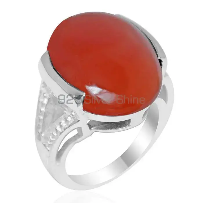 Best Quality 925 Sterling Silver Rings In Carnelian Gemstone Jewelry 925SR1867