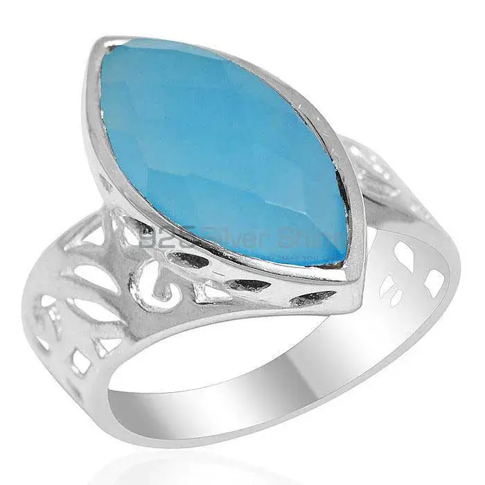 925 Sterling Silver Rings In Chalcedony Gemstone Jewelry 925SR2183