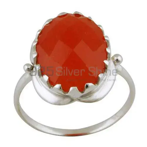 Best Quality 925 Sterling Silver Rings In Carnelian Gemstone Jewelry 925SR3392
