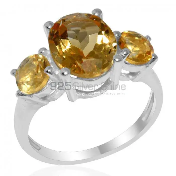 Best Quality 925 Sterling Silver Rings In Citrine Gemstone Jewelry 925SR1405