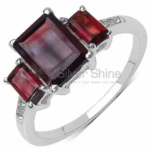 Best Quality 925 Sterling Silver Rings In Garnet Gemstone Jewelry 925SR3234