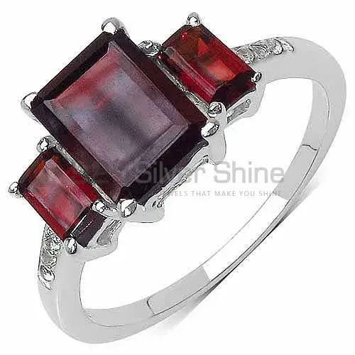 925 Sterling Silver Rings In Garnet Gemstone Jewelry 925SR3234_0