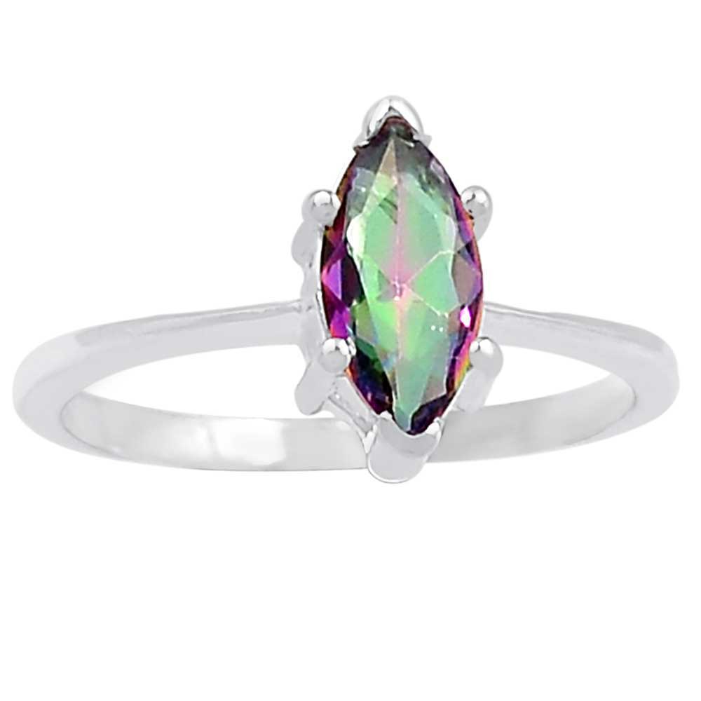 925 Sterling Silver Rings In Mystic Topaz Gemstone Jewelry 925SR880_0
