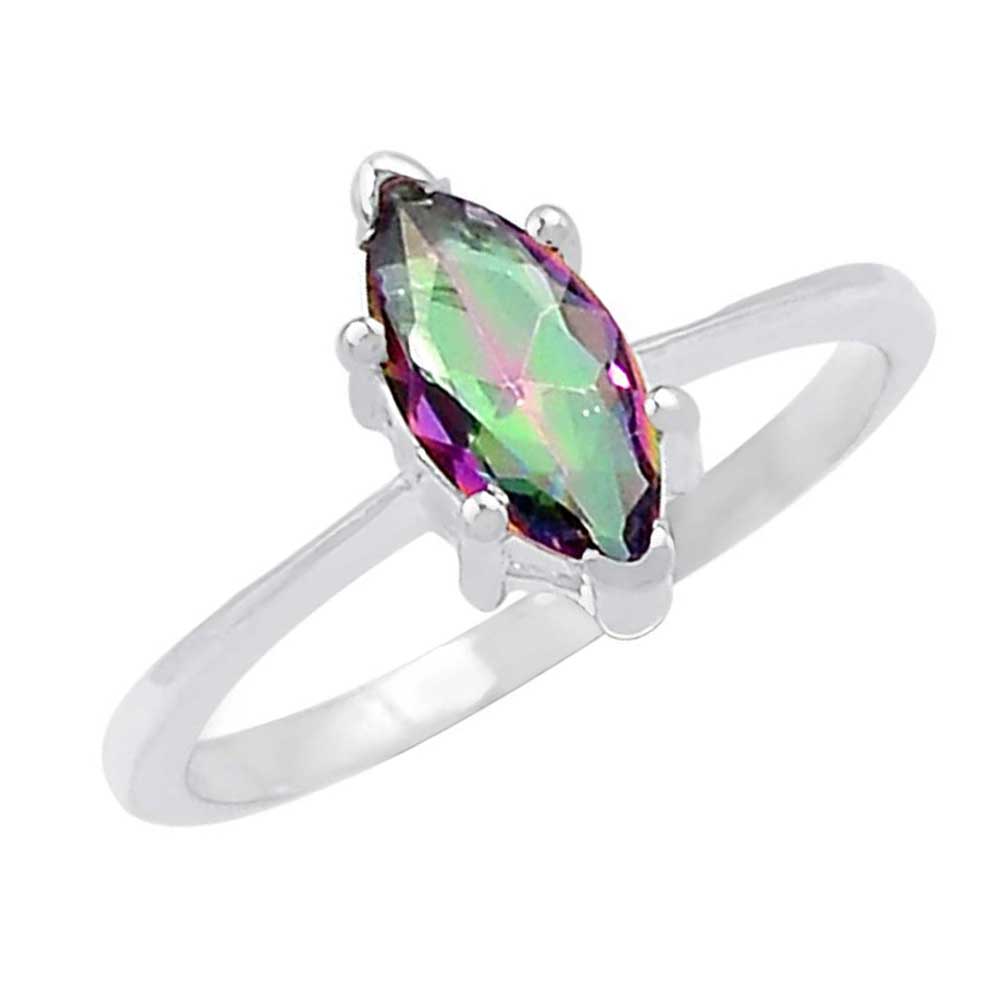 925 Sterling Silver Rings In Mystic Topaz Gemstone Jewelry 925SR880_1