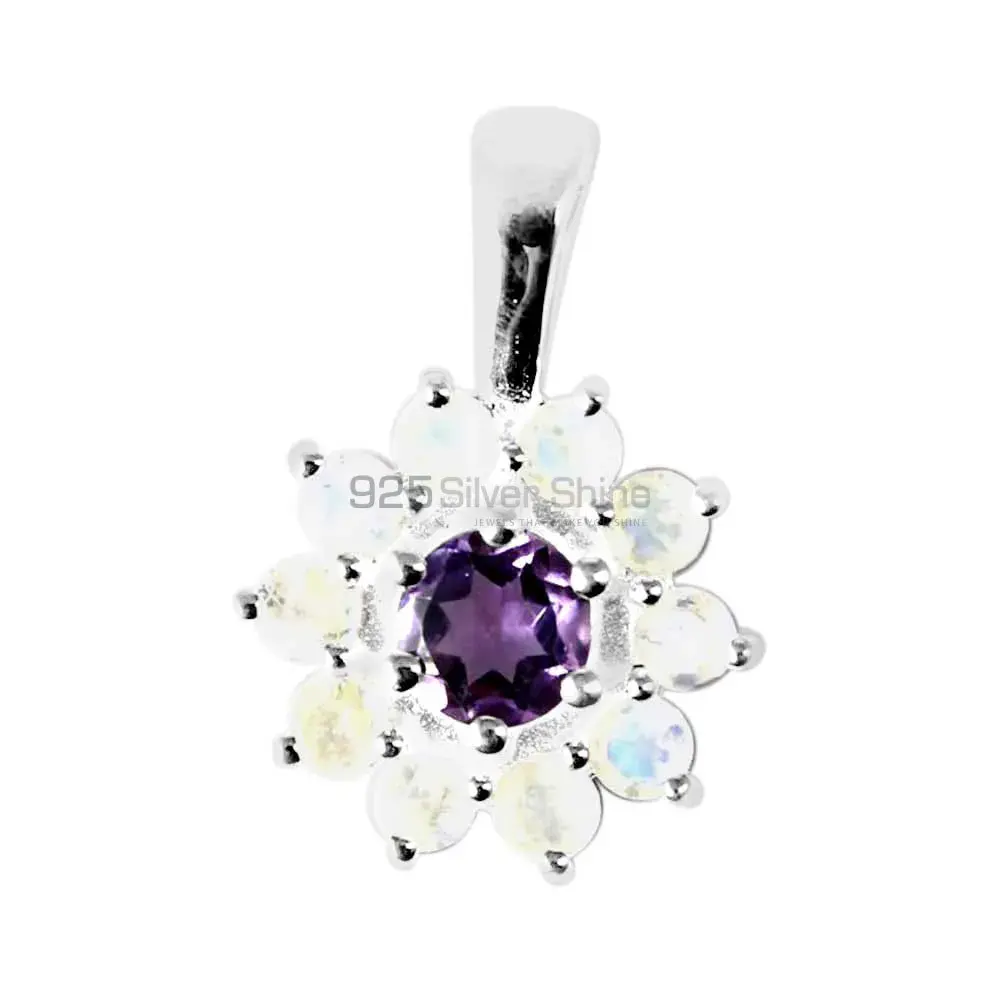 Best Quality Amethyst & Rainbow Gemstone Handmade Pendants In 925 Sterling Silver Jewelry 925SP250-9_0