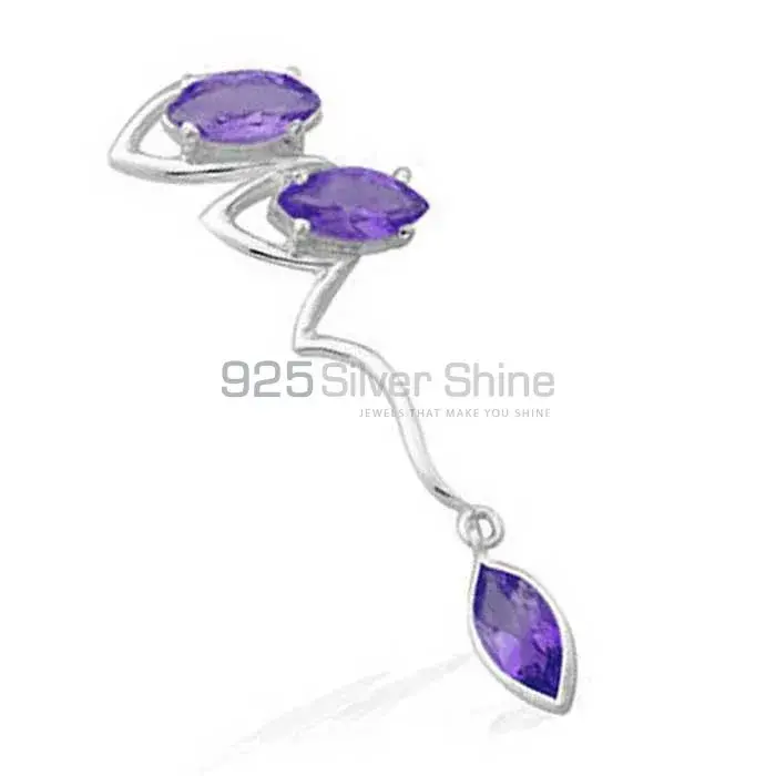 Amethyst Gemstone Handmade Pendants In Solid Sterling Silver Jewelry 925SP1557