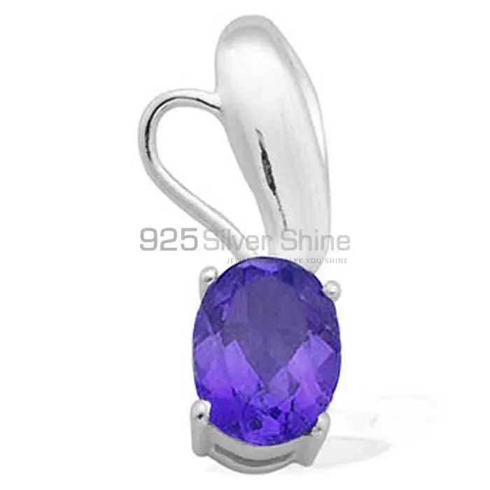 Amethyst Gemstone Handmade Pendants In Solid Sterling Silver Jewelry 925SP1607
