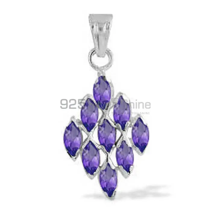 Best Quality Amethyst Gemstone Handmade Pendants In Solid Sterling Silver Jewelry 925SP1657
