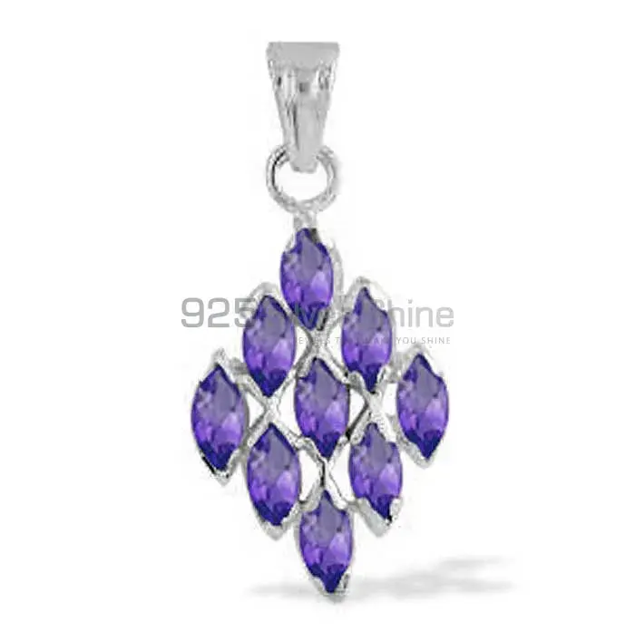 Amethyst Gemstone Handmade Pendants In Solid Sterling Silver Jewelry 925SP1657