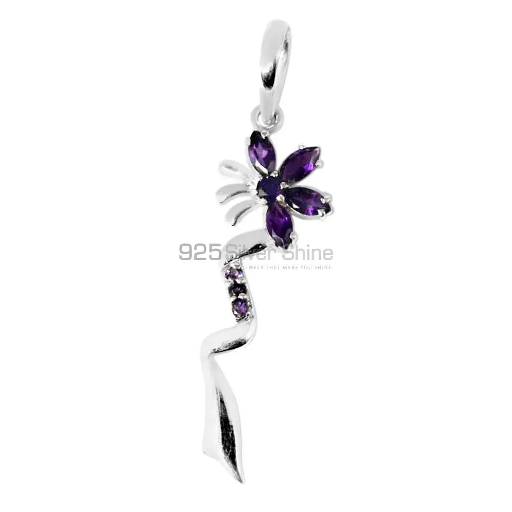 Best Quality Amethyst Gemstone Pendants Wholesaler In Fine Sterling Silver Jewelry 925SP212-2_0