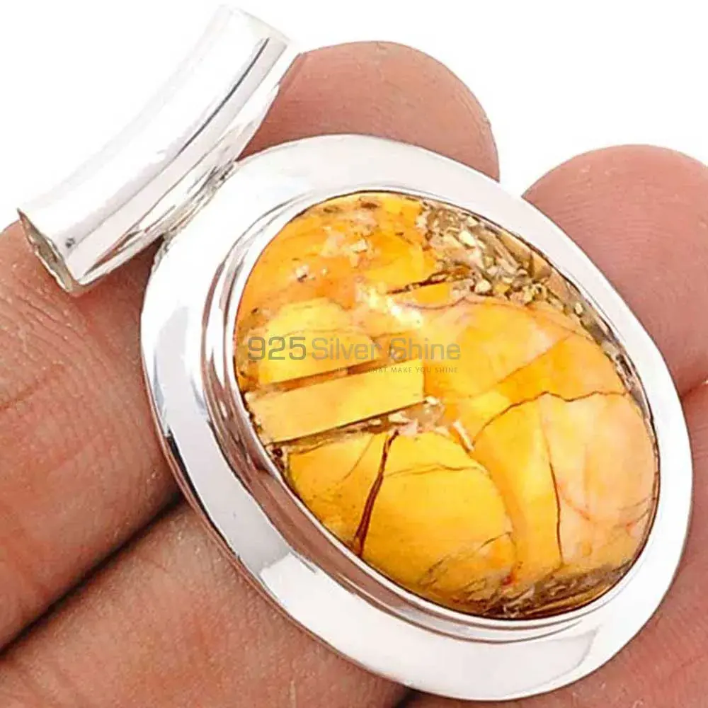 Best Quality Brecciated Mookaite Gemstone Handmade Pendants In 925 Sterling Silver Jewelry 925SP176_2