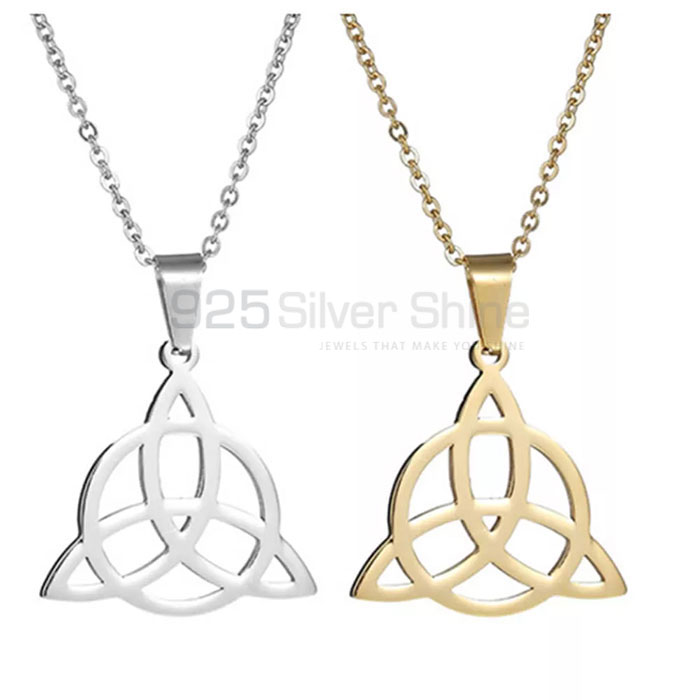 Celtic Knot Symbol Triquetra Silver Necklace SMMN565