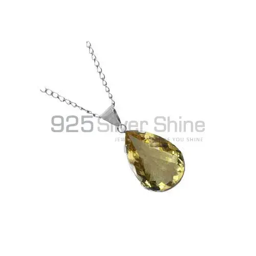 Champagne Quartz Gemstone Pendants In Fine Sterling Silver Jewelry 925SP188_0