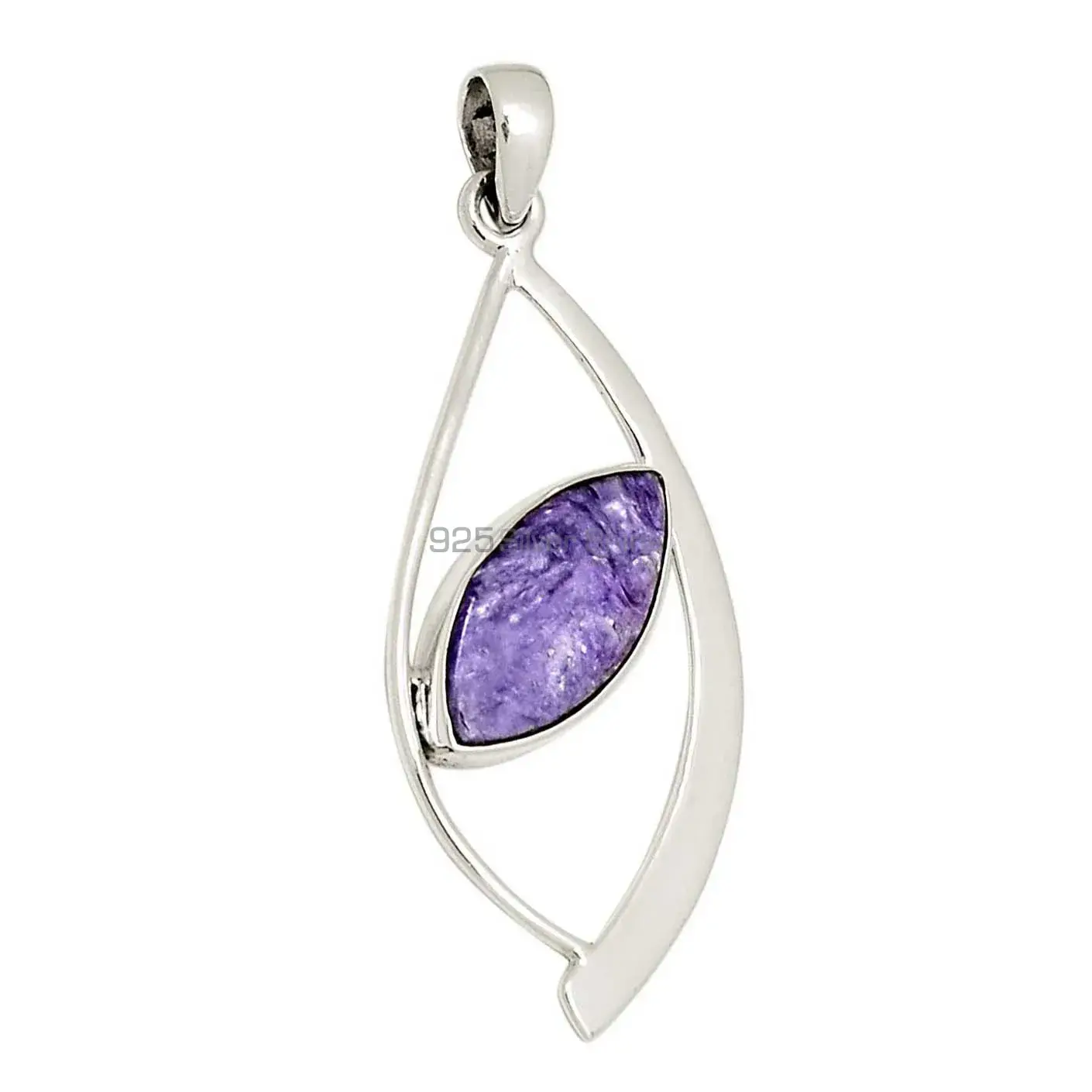 Charoite Gemstone Handmade Pendants In Solid Sterling Silver Jewelry 925SP122-1_1