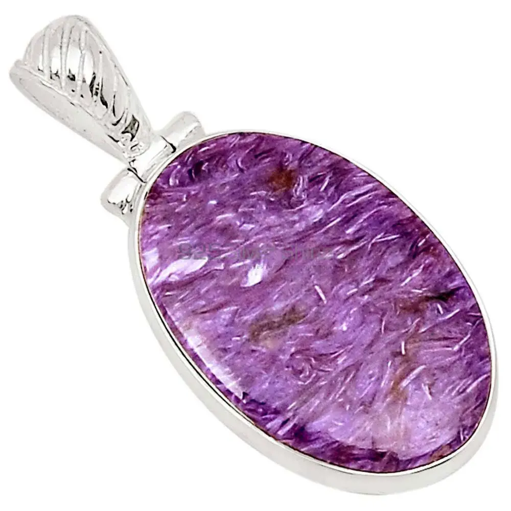Best Quality Charoite Gemstone Handmade Pendants In Solid Sterling Silver Jewelry 925SP182_0