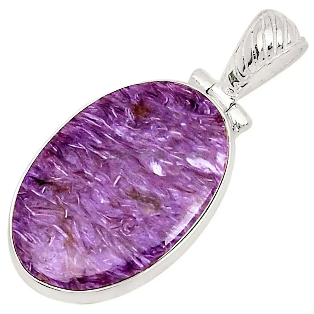Best Quality Charoite Gemstone Handmade Pendants In Solid Sterling Silver Jewelry 925SP182_1