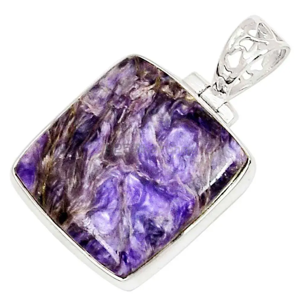 Charoite Gemstone Handmade Pendants In Solid Sterling Silver Jewelry 925SP182_4