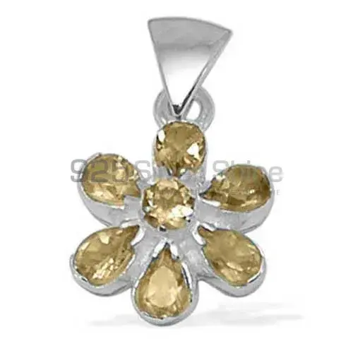 Best Quality Citrine Gemstone Handmade Pendants In 925 Sterling Silver Jewelry 925SP1401