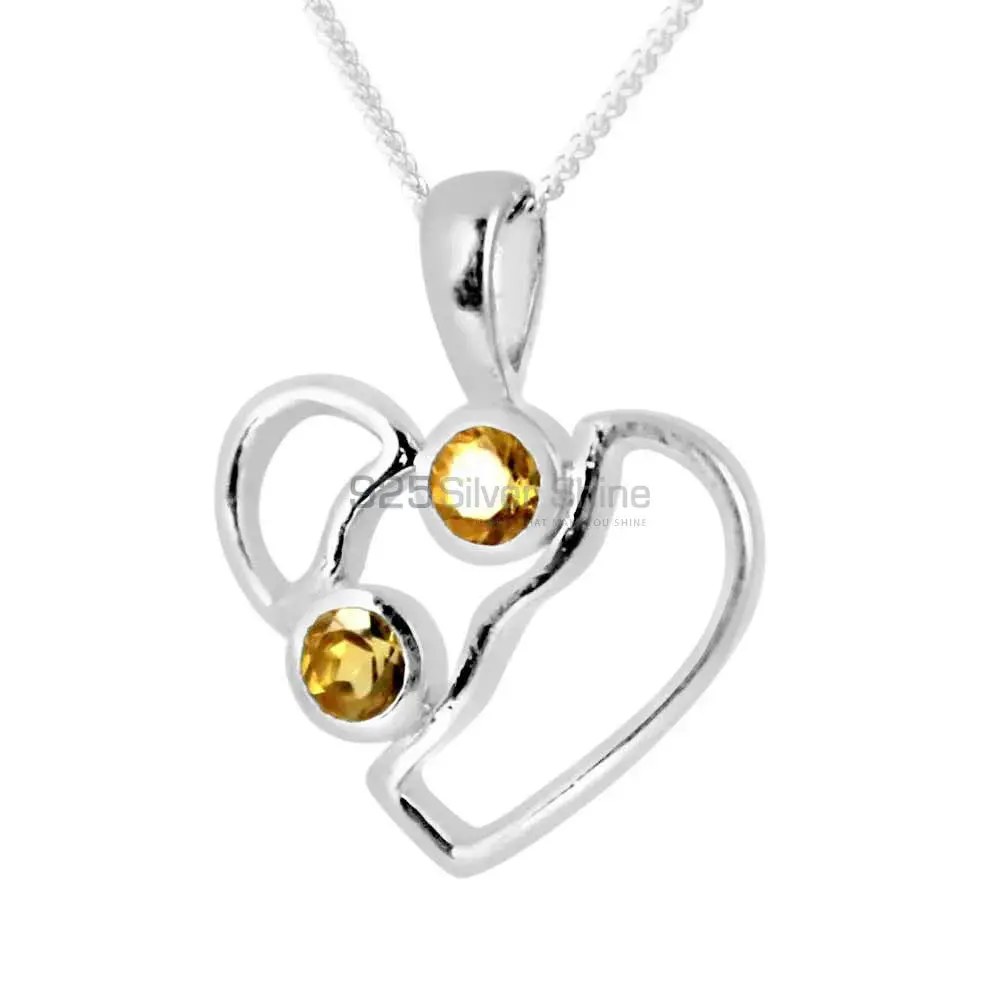 Best Quality Citrine Gemstone Handmade Pendants In 925 Sterling Silver Jewelry 925SP266-1