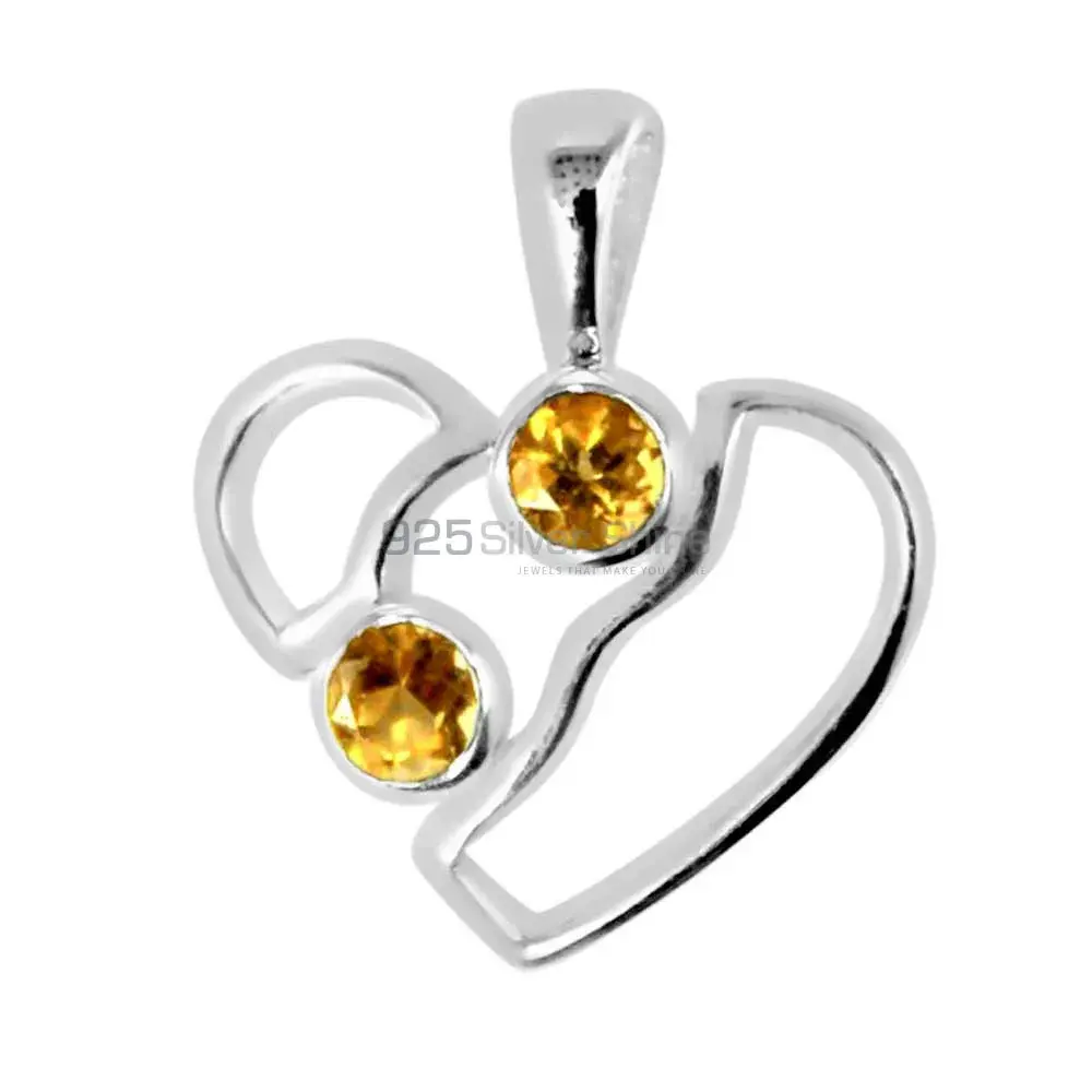 Citrine Gemstone Handmade Pendants In 925 Sterling Silver Jewelry 925SP266-1_1