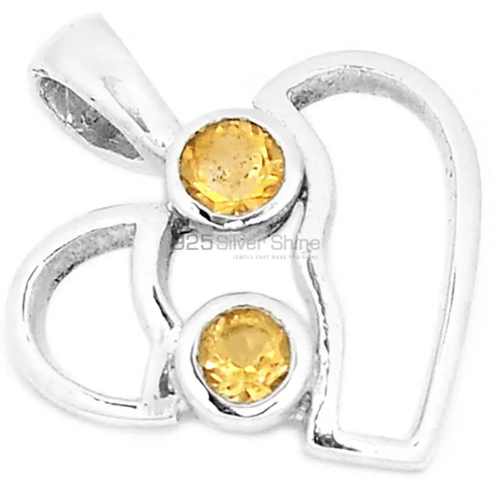 Citrine Gemstone Handmade Pendants In 925 Sterling Silver Jewelry 925SP266-1_2