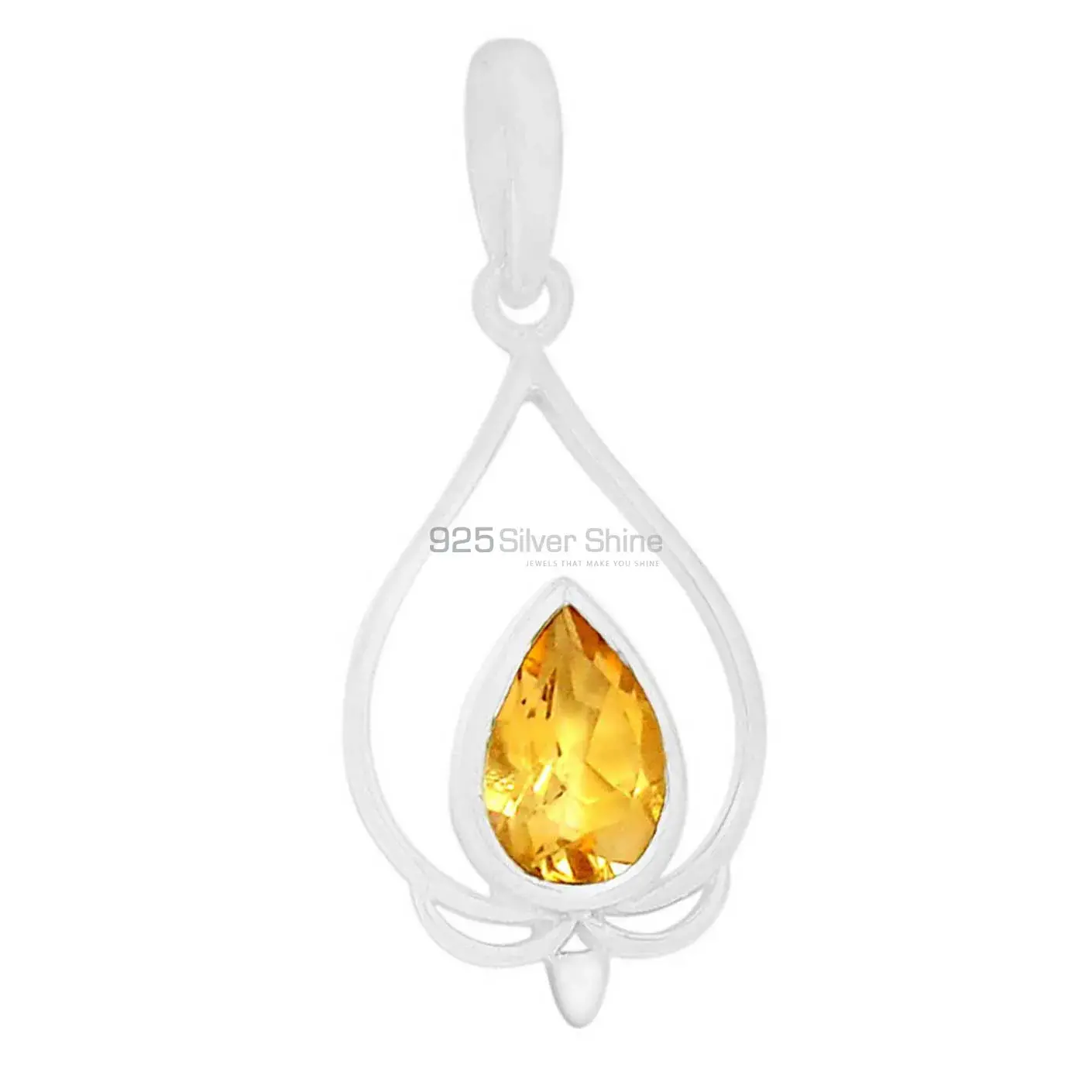 Citrine Gemstone Handmade Pendants In 925 Sterling Silver Jewelry 925SP274-3_1