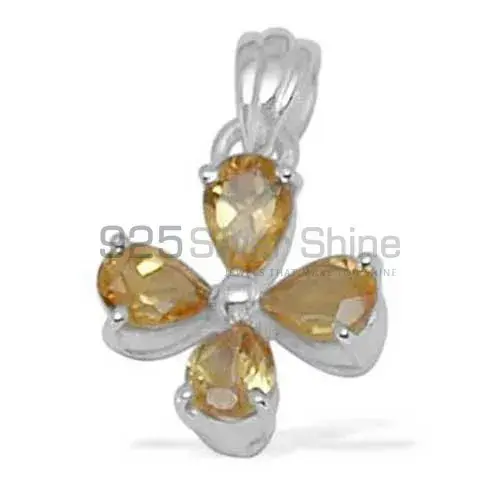 Citrine Gemstone Handmade Pendants In Solid Sterling Silver Jewelry 925SP1407