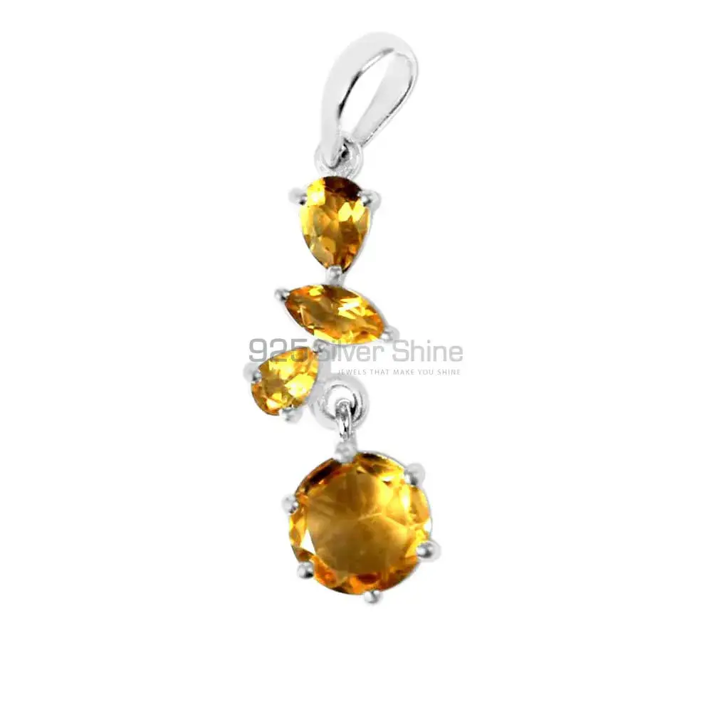 Citrine Gemstone Handmade Pendants In Solid Sterling Silver Jewelry 925SP211-3_1