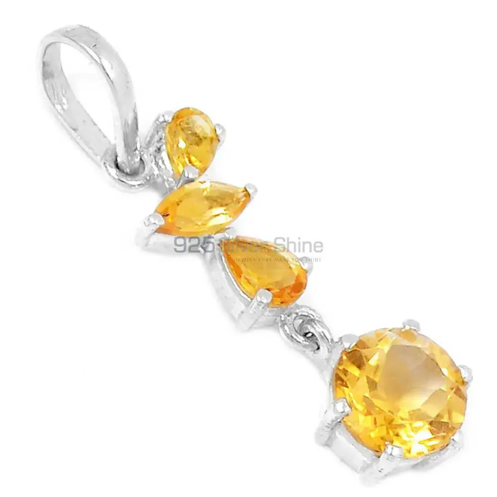 Best Quality Citrine Gemstone Handmade Pendants In Solid Sterling Silver Jewelry 925SP211-3_1