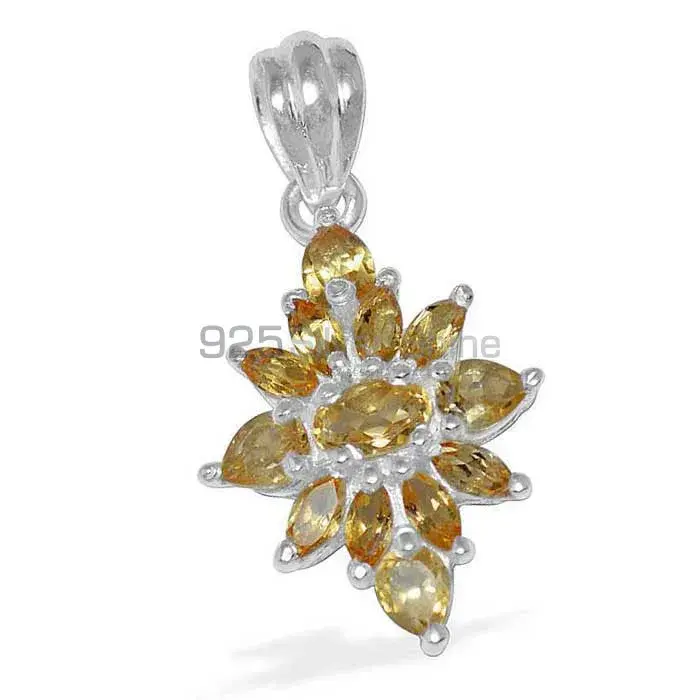 Best Quality Citrine Gemstone Pendants Wholesaler In Fine Sterling Silver Jewelry 925SP1513_0