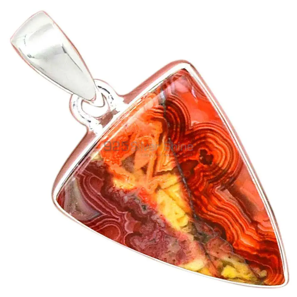 Best Quality Crazy Lace Agate Gemstone Pendants Suppliers In 925 Fine Silver Jewelry 925SP128