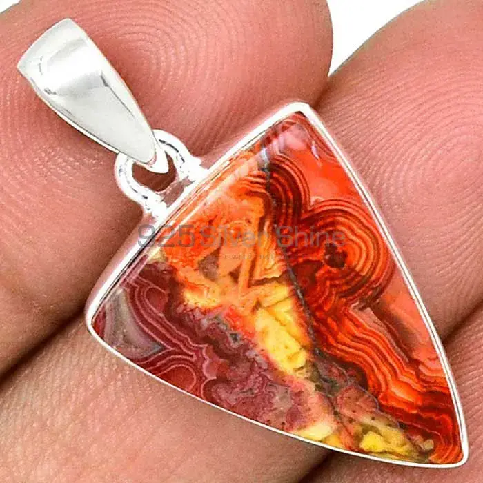 Best Quality Crazy Lace Agate Gemstone Pendants Suppliers In 925 Fine Silver Jewelry 925SP128_0